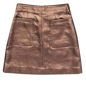 Marc By Marc Jacobs Shimmering Bronze Mini Skirt